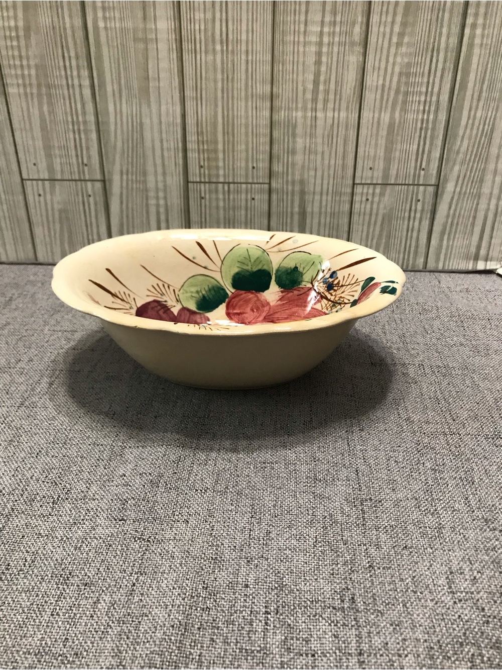 Vintage Oval Floral Bowl